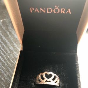 PANDORA PRINCESS RING SZ 6